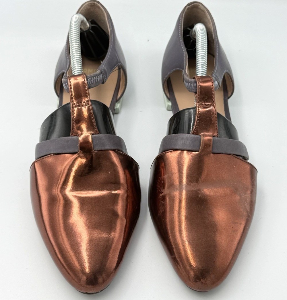 Camper Copper Metallic SIZE 38 / 7.5 US Leather Sandals Womena Ankle Strap Shoes